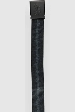 Nike Thorn Print Reversible Web Embossed Log Belt matte black