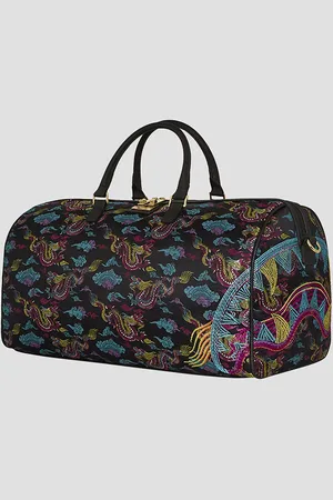 Sprayground Embroidered Dragons Duffle Travel Bag