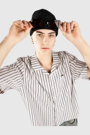 Blue Tomato Boxy Striped Linen Shirt