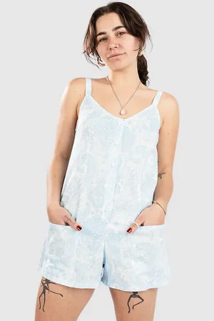 Rhythm Jean Paisley Romper Overall
