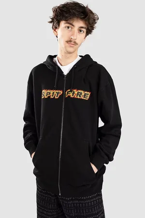 Spitfire Flames Script Zip Hoodie