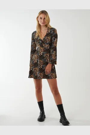 Blue Vanilla Twist Front Mini Skater Dress - 8 /