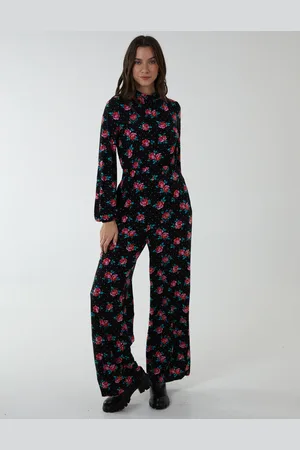 Blue Vanilla High Neck Tie Back Wide Leg Jumpsuit - 8 /