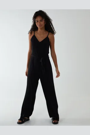 Blue Vanilla Button Front Strappy Jumpsuit - 8 /