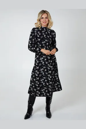 Blue Vanilla Tie Wrap Midi Dress - 10 /