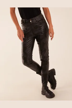 Blue Vanilla Camouflage PU Leather Look Skinny Jeans - 12 /
