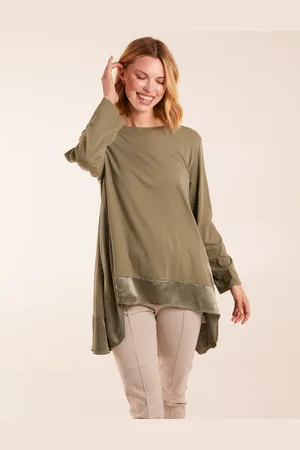 Blue Vanilla Sweatshirt With Sateen Tunic Insert - ONE /