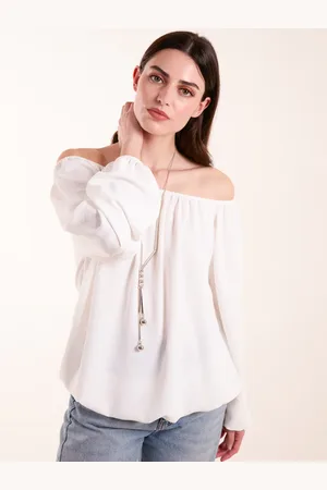 Blue Vanilla Necklace Bardot Elasticated Top - S/M /