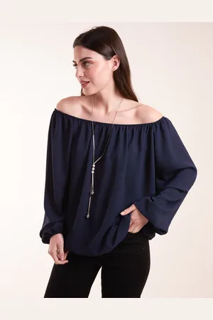 Blue Vanilla Necklace Bardot Elasticated Top - S/M /