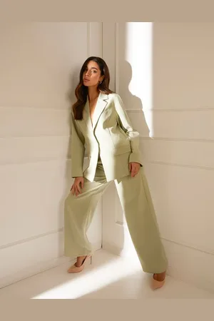 Blue Vanilla Wide Leg Suit Trousers - 12 /