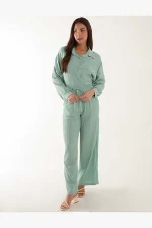 Blue Vanilla Waffle Shirt & Trousers Set - ONE /