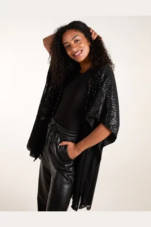 Blue Vanilla Sequin Kimono - ONE /