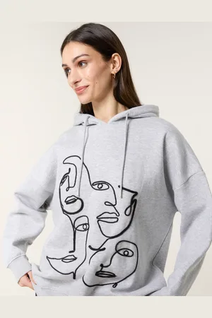 Blue Vanilla Face Art Hoodie - ONE /