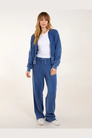 Blue Vanilla Acid Wash Bomber Jacket & Joggers Set - S/M /