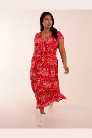 Blue Vanilla Curve Button Through Midi Dress - 22 /