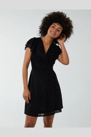 Blue Vanilla Leopard Velvet on Mesh Dress - 12 /
