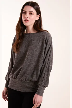 Blue Vanilla Batwing Deep Hem Top - M /
