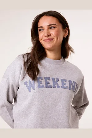 Blue Vanilla Weekend Denim Applique Sweatshirt - L/XL /