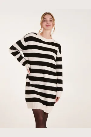 Blue Vanilla Wide Stripe Crew Neck Jumper - M/L /