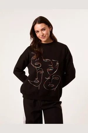 Blue Vanilla Face Stitch Sweatshirt - L/XL /