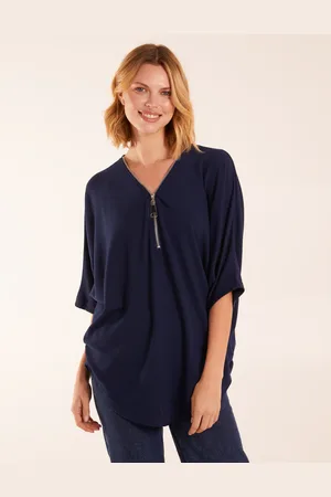 Blue Vanilla Zip Front Top - M/L /