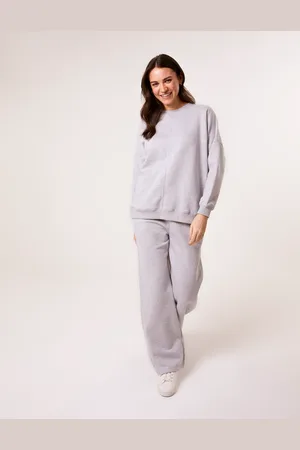 Blue Vanilla Diamante Embellished Wide Leg Jogger Set - L/XL /