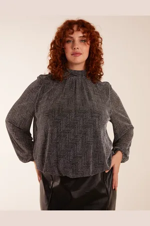 Blue Vanilla Curve Puffball High Neck Top - 16/18 /