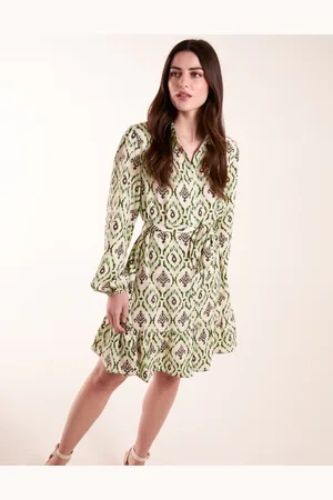Blue Vanilla Long Sleeve Belted Shirt Mini Dress - 10 /