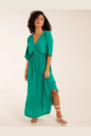 Blue Vanilla Rope Detail V Neck Maxi Dress - 10 /