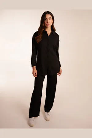 Blue Vanilla Waffle Shirt And Trouser Set - M /
