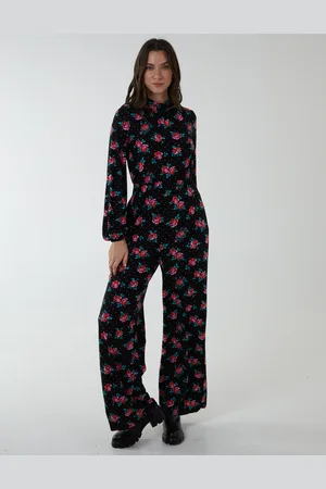 Blue Vanilla High Neck Tie Back Wide Leg Jumpsuit - 10 /