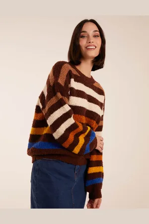 Blue Vanilla Soft Touch Stripe Jumper - M/L /