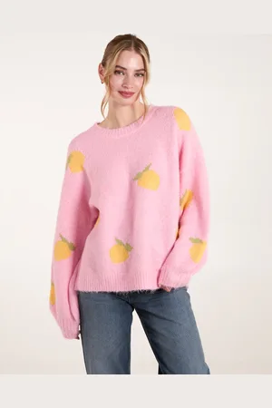 Blue Vanilla Lemons & Leaves Detail Jumper - M/L /