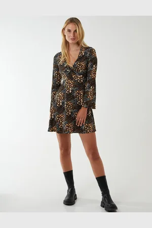 Blue Vanilla Twist Front Mini Skater Dress - 12 /