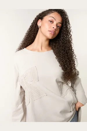 Blue Vanilla Lace Bow Sweat Top - ONE /