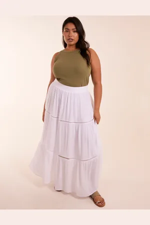 Blue Vanilla Curve Ladder Trim Maxi Skirt - 18/20 /