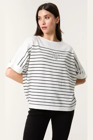 Blue Vanilla Top With Horizontal Stripe - ONE /