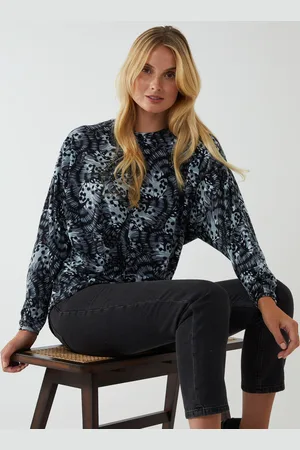 Blue Vanilla Butterfly Print Knot Top - S /