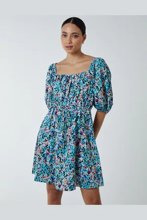Blue Vanilla Square Neck Milkmaid Puff Sleeve Mini Dress - 8 /