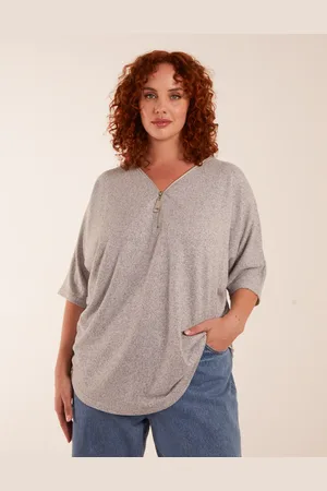 Blue Vanilla Curve Zip Front Top - 26/28 /