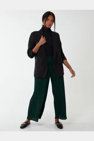 Blue Vanilla Wide Leg Pleated Trousers - S /