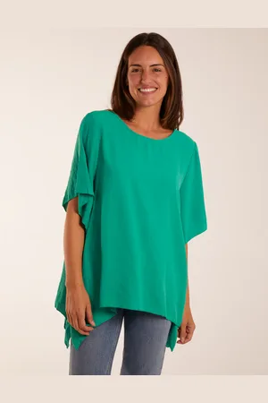 Blue Vanilla Chain Detail Short Sleeve Blouse - S/M /