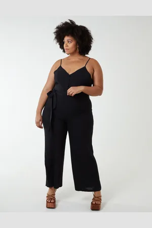 Blue Vanilla Curve Button Front Strappy Jumpsuit - 22/24 /
