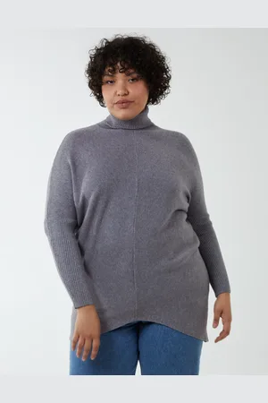 Blue Vanilla Curve Roll Neck Jumper - 22/24 /