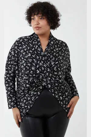Blue Vanilla Curve Draped Dip Hem Top - 18/20 /