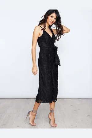 Blue Vanilla Lace Wrap Jumpsuit - 10 /