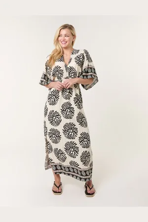 Blue Vanilla Elasticated V-Neck Dress - L/XL /