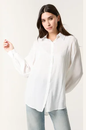 Blue Vanilla Diamante Detailed Classic Shirt - M/L /