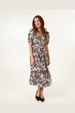 Blue Vanilla Coconut Button Front Midi Shirt Dress - L /