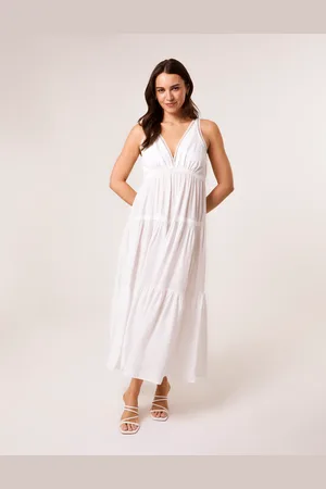 Blue Vanilla Maxi V Neck Dress - L /